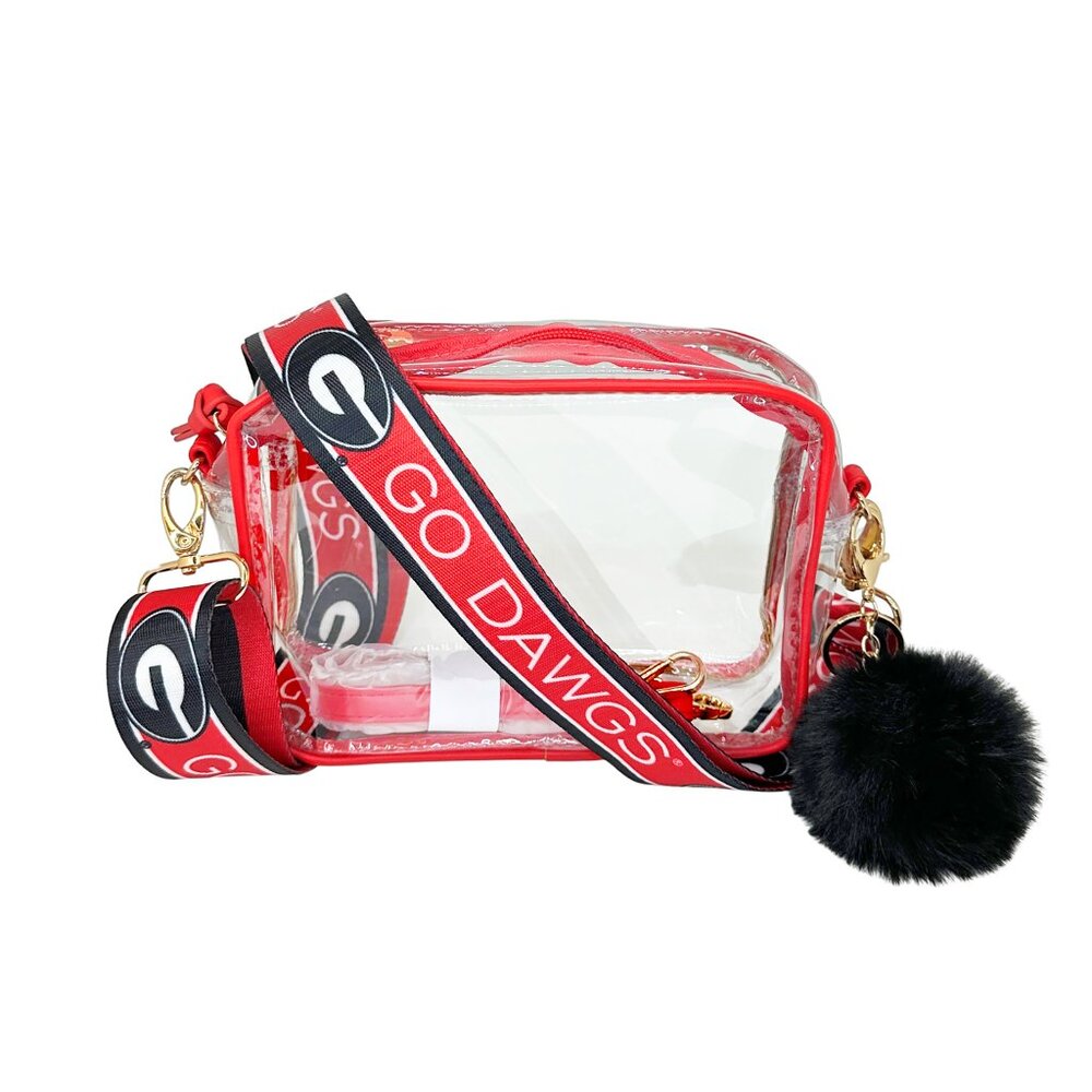 UGA - Licensed - Go Dawgs | Game Day | Clear Purse | Adjustable Strap